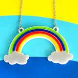 acrylic rainbow necklace