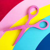 Pink acrylic scissor brooch