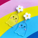 Clear acrylic ghost earrings