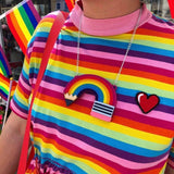rainbow bright pencil necklace