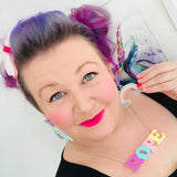 acrylic rainbow earrings