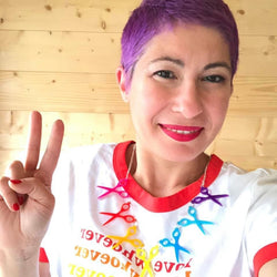 styled colourful scissor necklace