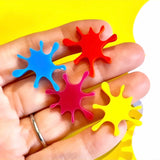 colourful splat earrings