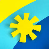 acrylic sun brooch