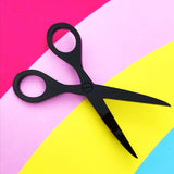 Black acrylic scissor brooch