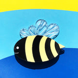 Lasercut acrylic bee brooch