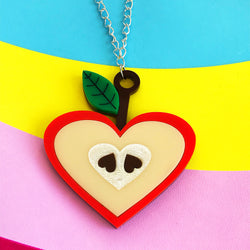 Perspex acrylic apple necklace