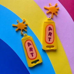 acrylic paint tube earrings