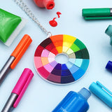 Colour wheel acrylic necklace