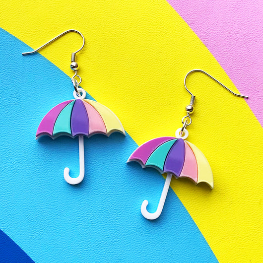 acrylic umbrella earrings