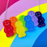 Perspex acrylic jelly baby necklace