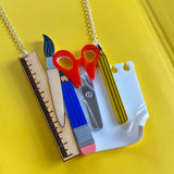 craft lovers acrylic necklace