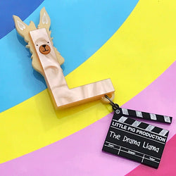 drama llama brooch