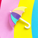 laser cur perspex acrylic umbrella brooch
