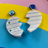 Acrylic paper heart earrings