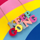 Keep going lasercut necklace