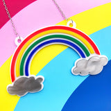 Perspex acrylic rainbow necklace