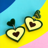 avocado acrylic earrings 