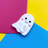 Kawaii ghosts brooch