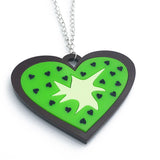 kiwi acrylic necklace