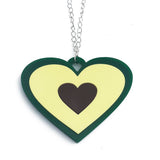 laser cut perspex acrylic avocado necklace