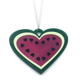 watermelon acrylic necklace