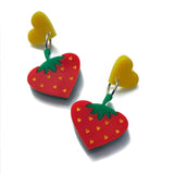 acrylic strawberry earrings