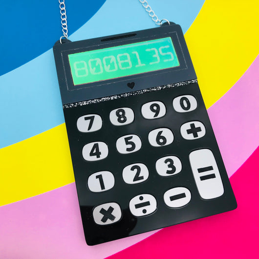 Statement Calculator Perspex acrylic necklace