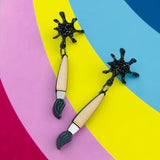 Paintbrush acrylic earrings