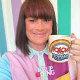 Leona Baker from Indie Roller wearing acrylic keep going necklace