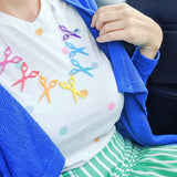 acrylic scissors rainbow necklace