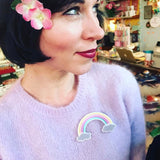 pastel acrylic rainbow brooch
