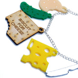 acrylic cheese necklace