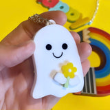 cute ghost acrylic necklace