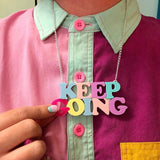 Pastel keep going acrylic necklace