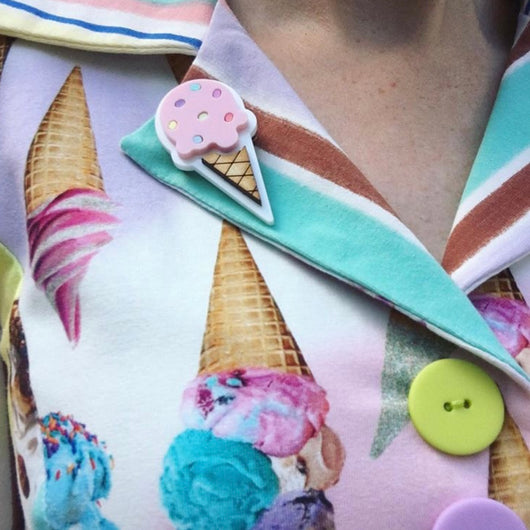 pastel ice-cream brooch