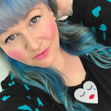 alternative heart shaped acrylic brooch