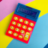 Lasercut neon calculator brooch