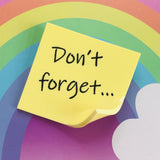 Perspex acrylic post it note brooch 