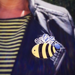 Perspex acrylic bee brooch