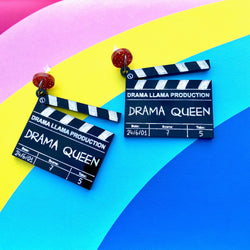 Customisable Clapperboard Acrylic Earrings