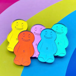 Jelly Baby Friends Mirror Acrylic Brooch