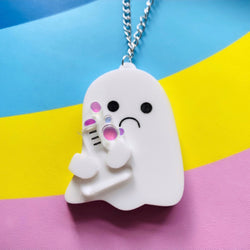 Potion Ghost acrylic necklace