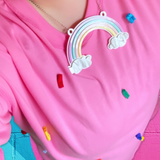 cute pastel rainbow necklace