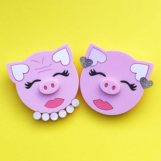 acrylic pig brooches
