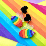 Cute Rainbow Bee Acrylic Earrings