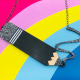 Lasercut pencil necklace
