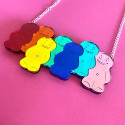 mirrored jellybaby necklace