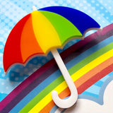 bright umbrella acrylic brooch