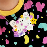 kawaii statement ghost necklace